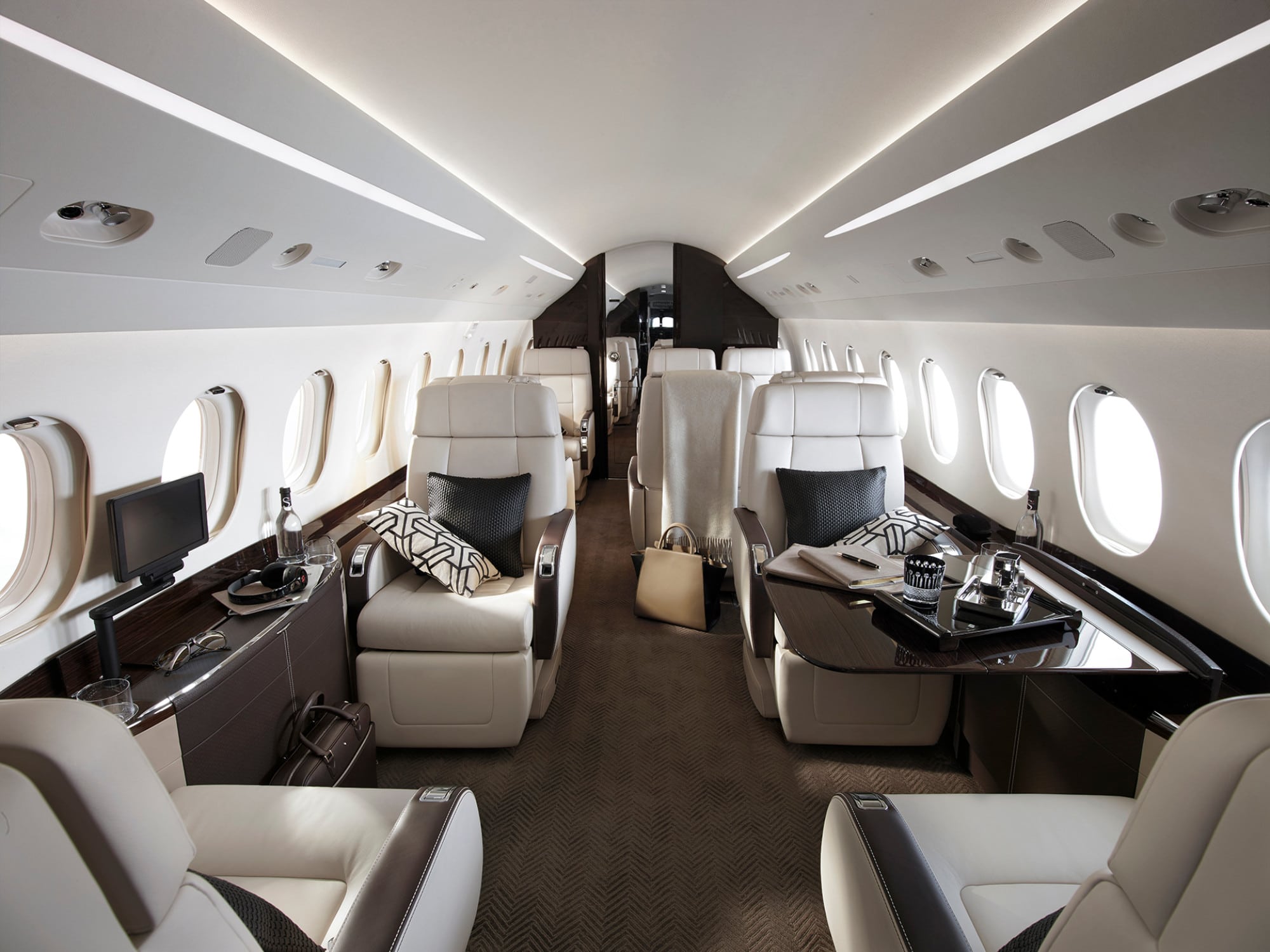 Heavy Jet - Falcon 2000LX Interior | VelocityJets